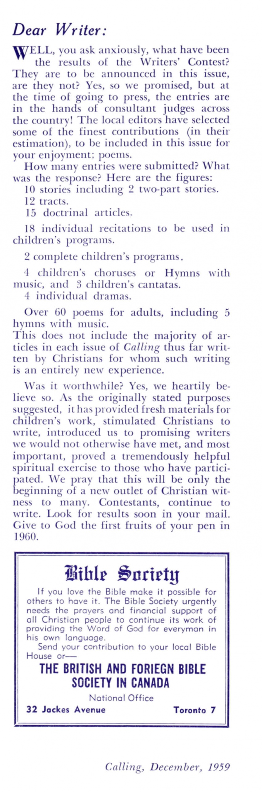 1959 Dec Calling Dear Writer.jpg